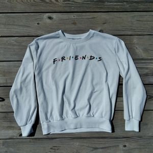 Friends Long Sleeve White Crewneck
